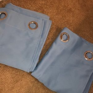 Blue dark out curtains